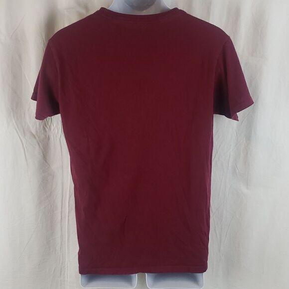 Billabong Men's Medium Burgundy Logo T-Shirt - Picture 6 of 7